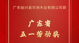 喜訊！華洲木業(yè)榮獲廣東省五一勞動(dòng)獎(jiǎng)！